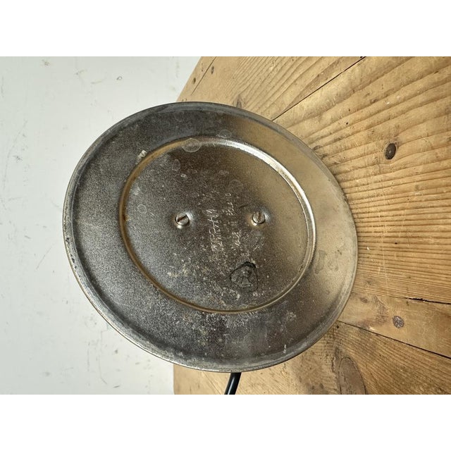 Industrial Beige Gooseneck Table Lamp from Polam, 1960s For Sale - Image 17 of 18