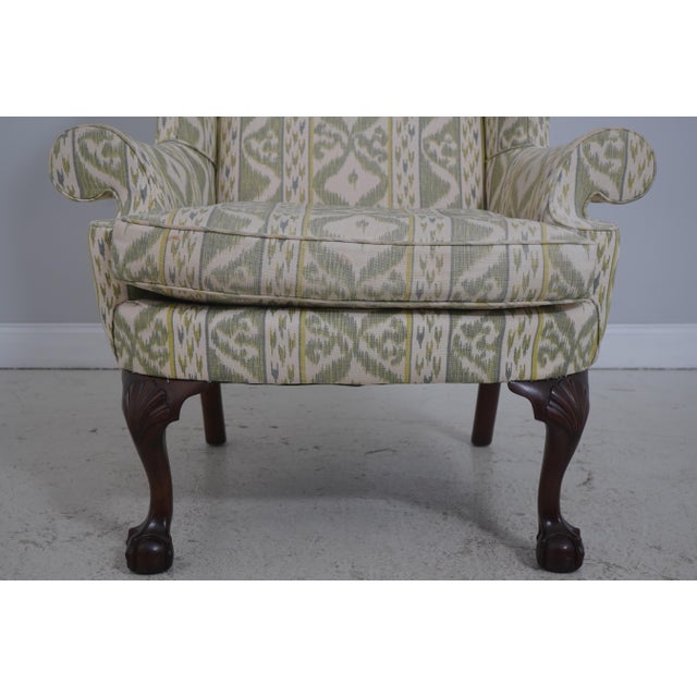 Kindel Winterthur Collection Clawfoot Wing Chair For Sale In Philadelphia - Image 6 of 18