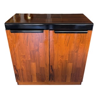 Black & Brown 1970's Highboy by Maurice Villency Made in Belgium For Sale