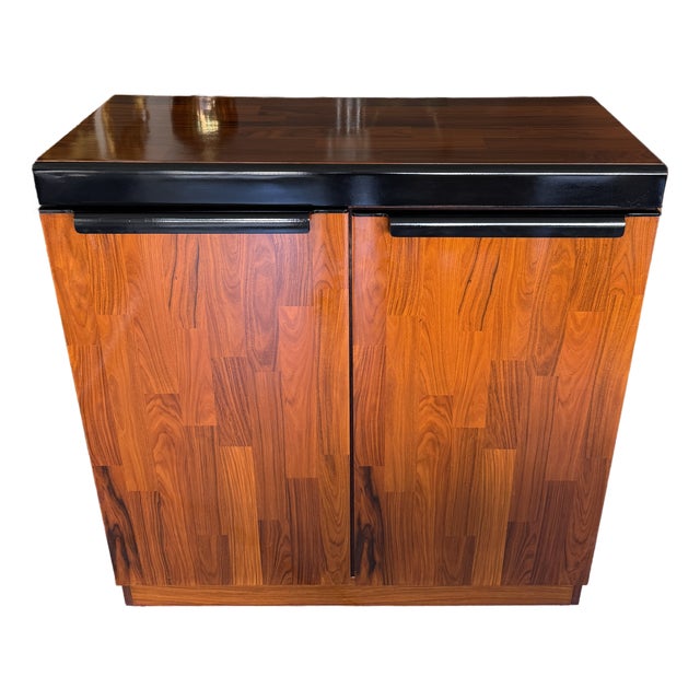 Black & Brown 1970's Highboy by Maurice Villency Made in Belgium For Sale