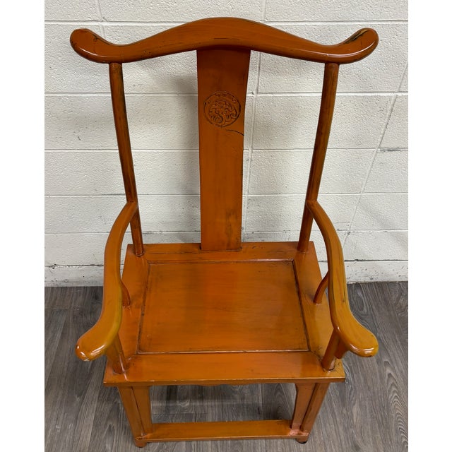 Antique Chinese Ming Style Horseshoe Back Armchair For Sale - Image 11 of 12