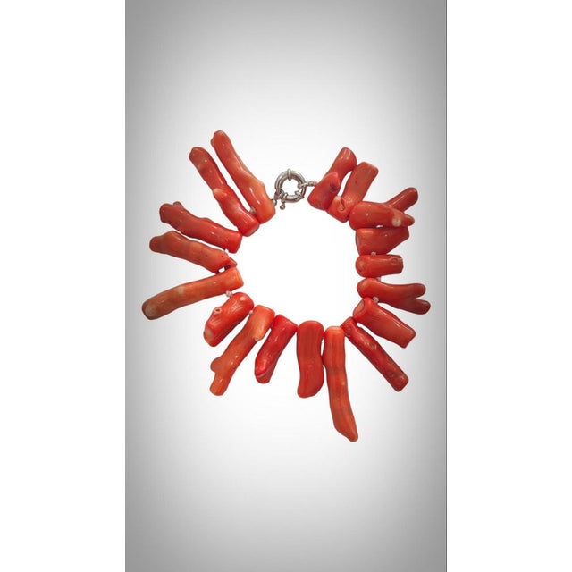 large bracelet with mediterranean coral branches large bracelet with branches of mediterranean coral elegant italian...
