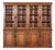 Large English Glazed Walnut Bookcase, 1870s For Sale