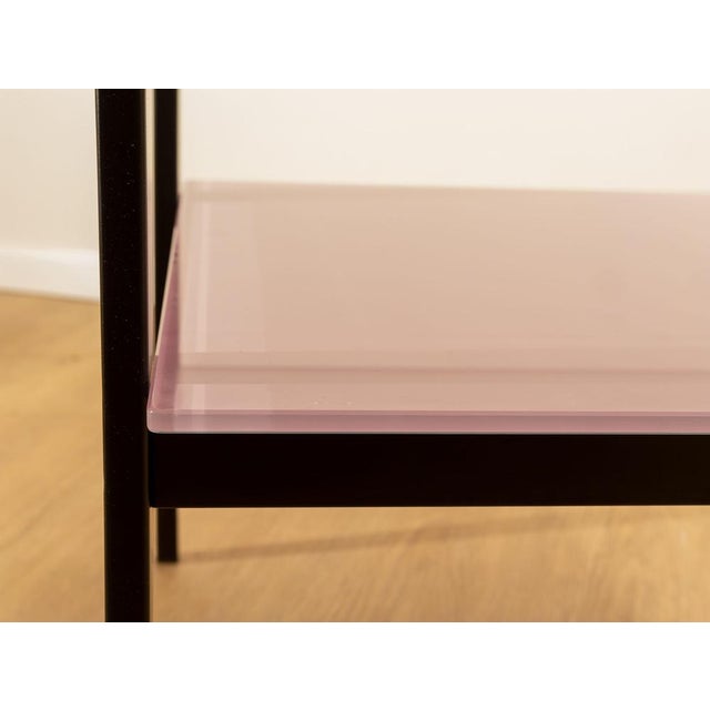 Vintage Lacquered Wood and Glass Nightstands, 1970s, Set of 2 For Sale - Image 3 of 8