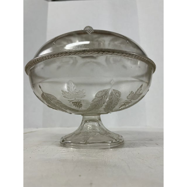 Woodland Footed Glass Compote With Lid Chairish