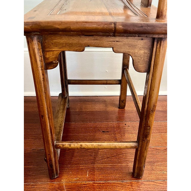 Early 20th Century Chinese Lamphanger Walnut Chairs, a Pair For Sale - Image 9 of 9