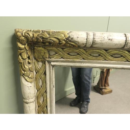 Large Italian Hand-Carved Wall Mirror For Sale - Image 6 of 8