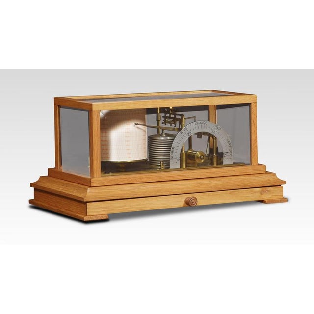 Wood Barograph and Barometer by Negretti & Zambra, 1890s For Sale - Image 7 of 7