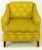 Curvaceous lines, button tufted arms, and carved mahogany saber legs give this classic lounge chair a strong profile. The...
