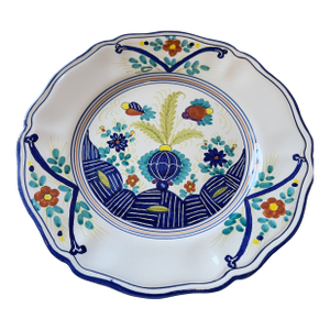 Vintage Italian Garofano Faenza 11" Majolica Dinner Plate