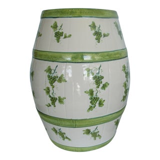 Green Grape Design Ceramic Garden Stool For Sale
