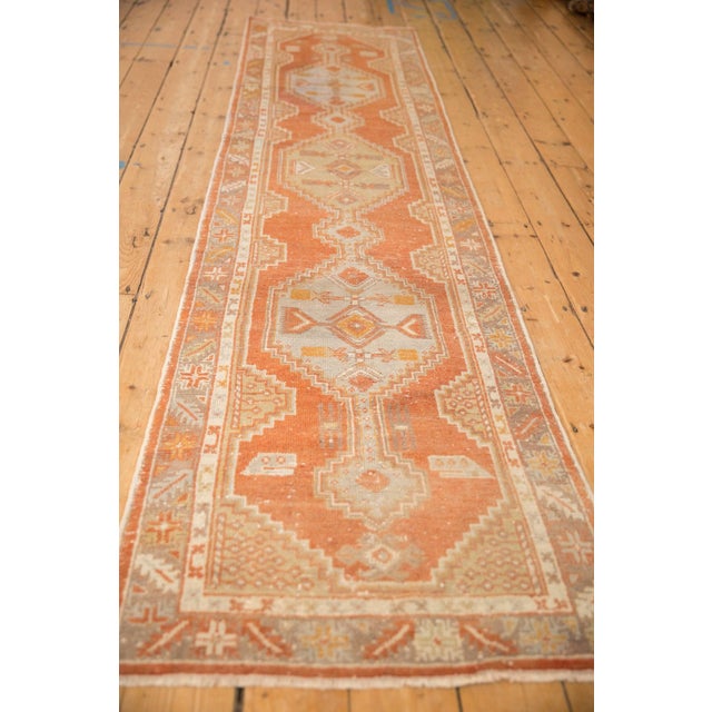 Textile Vintage Distressed Oushak Rug Runner 2'6" X 10'8" For Sale - Image 7 of 8