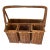 Vintage Wicker Flatware Serving Basket Caddy For Sale