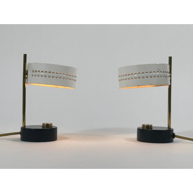 Mid-Century Modern Adjustable Bedside Table Lamps, 1950s, Set of 2 For Sale - Image 12 of 18