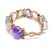 Bochic “Capri” Rose Quartz, Amethyst & Aquamarine Bracelet Set 18K & Silver Aquamarine Rose Quartz Penite Rhodalite Purple...