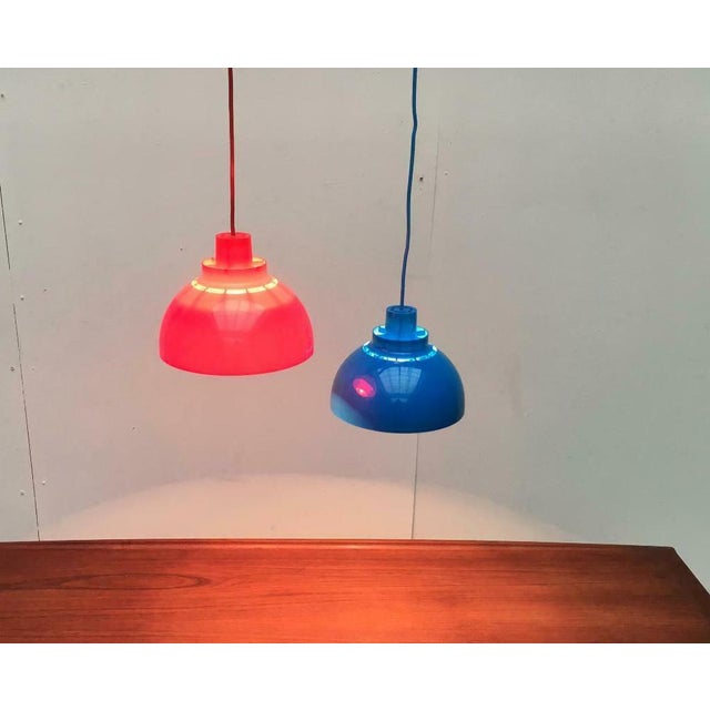 Mid-Century Danish Minisol Pendant Lamps by K. Kewo for Nordic Solar, 1960s, Set of 2 For Sale - Image 9 of 18