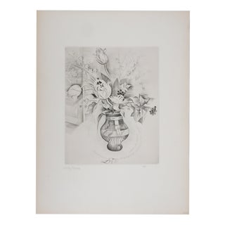 Mily Possoz, The Bouquet, Original Signed Engraving For Sale