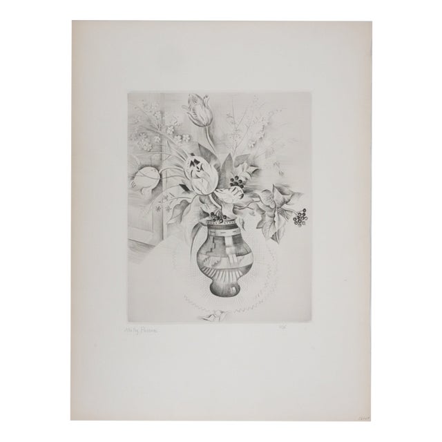 Mily Possoz, The Bouquet, Original Signed Engraving For Sale