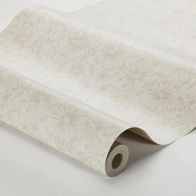 An intriguing allover pattern that is dense with flowers and foliage, Gabriella is a lovely mid-scale floral wallpaper...