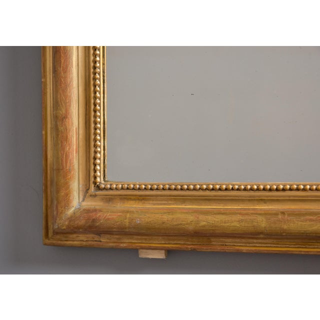 Wood 19th Century Gilt Wood Louis Philippe Mirror For Sale - Image 7 of 12