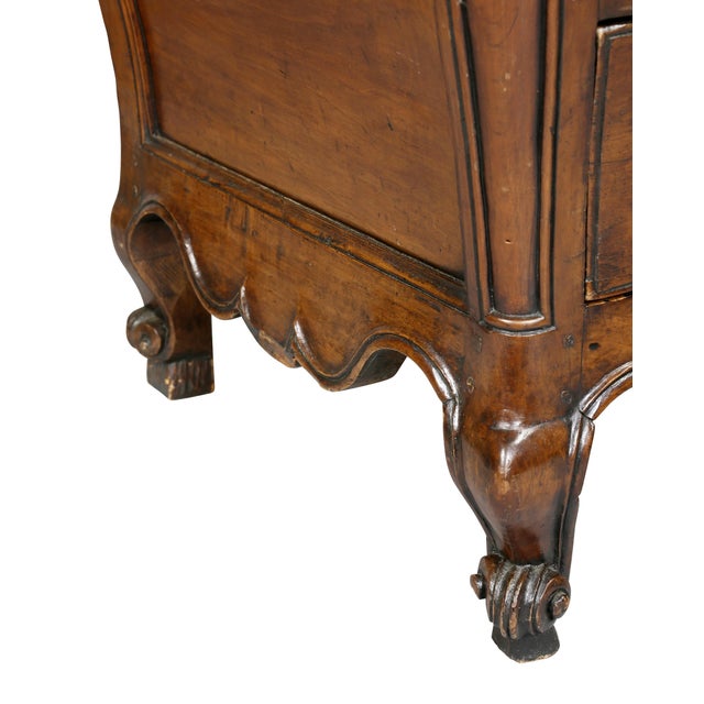 Louis XV Provincial Fruitwood Bombe Commode For Sale - Image 10 of 13