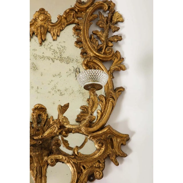 Glass A 19th Century Gilt Carton Pierre Girandole For Sale - Image 7 of 8