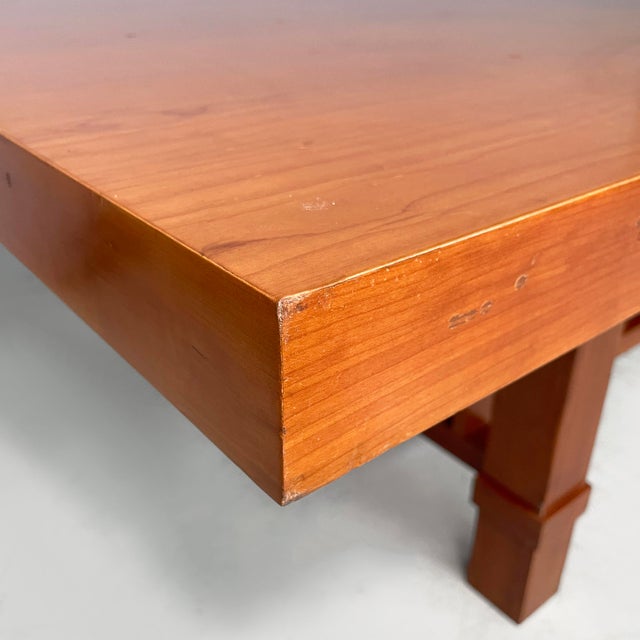 Cassina Mid-Century Modern Italian Wood 608 Taliesin 2 Dining Table by Frank Lloyd Wright for Cassina, 1980s For Sale - Image 4 of 16