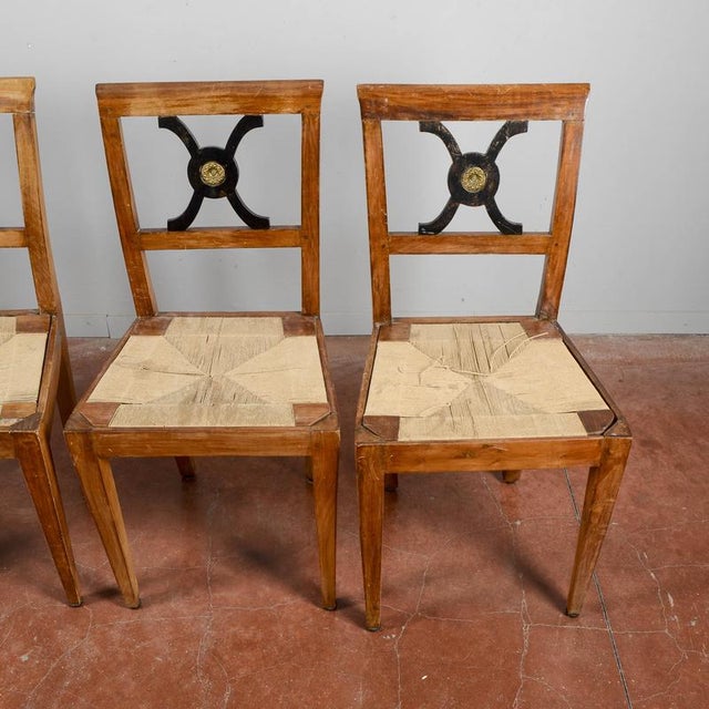 19th Century Wooden Chairs, Set of 4 For Sale - Image 6 of 9