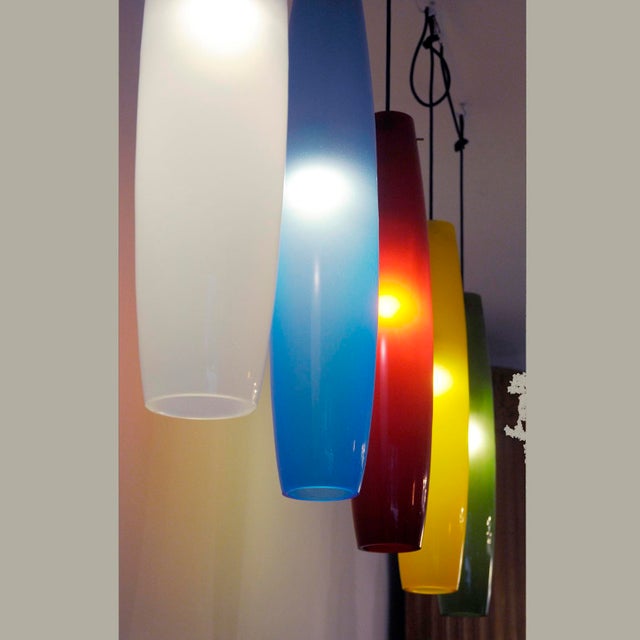 Italian Blue Pendants in Murano Glass by Alessandro Pianon for Vistosi, 1960s For Sale - Image 11 of 18