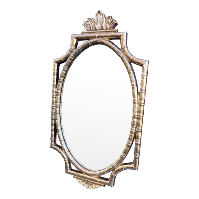 Faux Bamboo Mirror For Sale