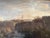 X-Large oil on canvas , “The Falls at Tívoli “landscape with figures, gilded frame .