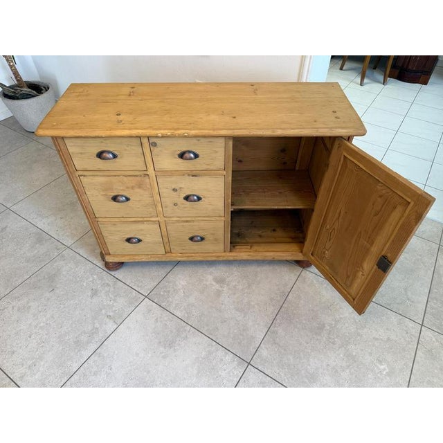Art Nouveau Shop Chest in Spruce, 1890s For Sale - Image 10 of 18