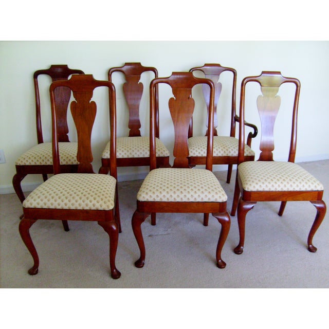 Queen Anne Style Dining Chairs by Baker Set of 6 Chairish