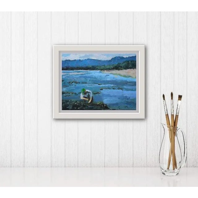 Contemporary Clam Digger, Dillon Beach, Contemporary Original Oil Painting For Sale - Image 3 of 8
