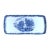 Antique English Blue & White Transferware Handled Serving Tray For Sale