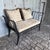 Traditional 1990s Swaim Attributed Regency Style Heavy Iron Upholstered Window Bench For Sale - Image 3 of 13