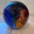 Mid-Century Modern Large 10 Lbs. Studio Art Glass Sphere Controlled Bubble Orb Murano Style Decor Rainbow Paper Weight For Sale - Image 3 of 13