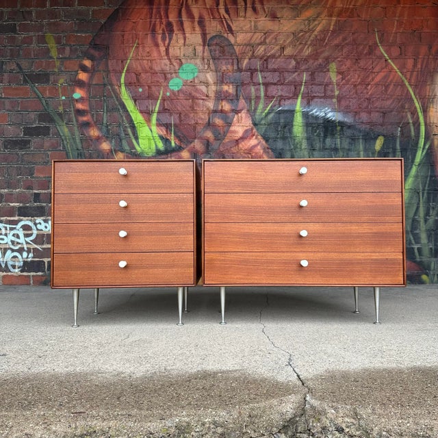 Designed by George Nelson for Herman Miller, these “Thin Edge” chest of drawers are meant to be a vanity. The middle...