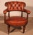 Small Vintage Armchair in English Cognac Mahogany and Leather, 1800s For Sale - Image 4 of 15