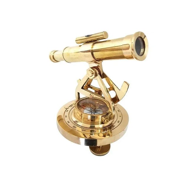 1980s Nautical Compass Telescope Theodolite Used by Sailors For Sale - Image 5 of 8