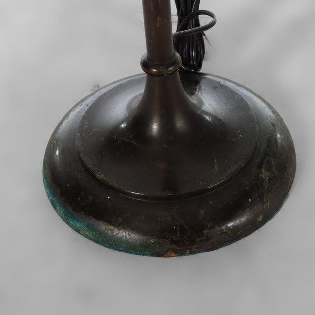 1910s Antique Handel Floor Lamp With Opalescent Glass Shade C1910 For Sale - Image 5 of 9