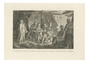 After Gaspard Duché de Vancy, La Pérouse Alaska Tlingit Costume, 1797, Engraving