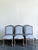 Vintage Carved Wood Dining Chairs With Blue Upholstery - Set of 6 For Sale - Image 9 of 13