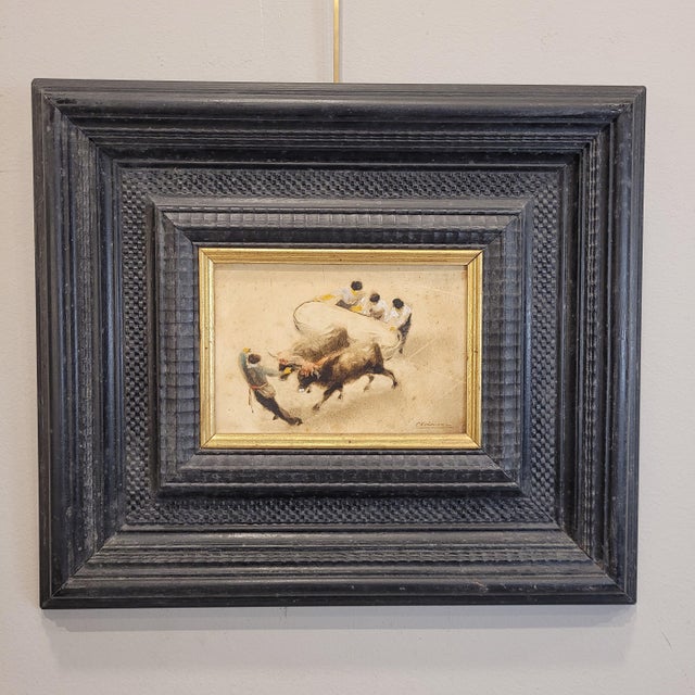 C. Vidaime, Basque Customs, Early 20th Century, Oil Painting on Board, Framed, Set of 2 For Sale - Image 16 of 18