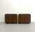 A striking pair of vintage Lane Staccato nightstands showcasing the bold geometric forms that define American Brutalist...