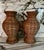 Pair of handwoven, made in Vietnam natural rattan vases.