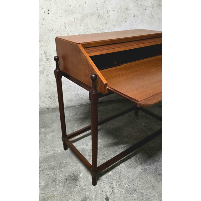 Modern Teak Secretaire Desk by Fratelli Proserpio, Italy, 1960 For Sale - Image 6 of 11