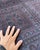 Afghan Baluch Hand-Knotted Wool Rug, Indigo Panel Grid, 9'9" X 6'2" For Sale - Image 4 of 13