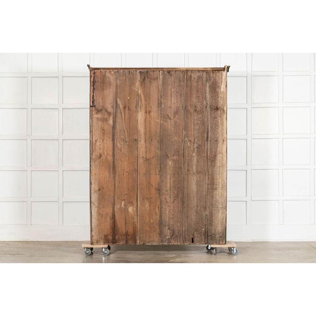 Large English Pine Painted Housekeepers Cabinet, 1880 For Sale - Image 16 of 17