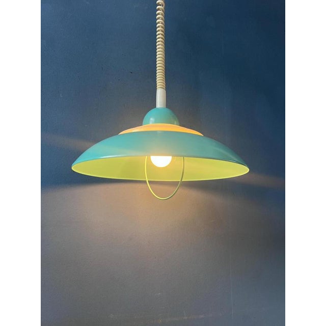 Space Age Blue UFO Pendant Lamp by Knud Christensen For Sale - Image 4 of 12